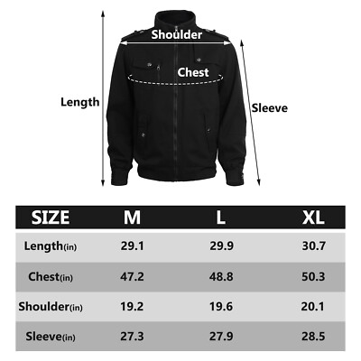Men's Cargo Jacket Lightweight Stand-up Collar Cotton Winter