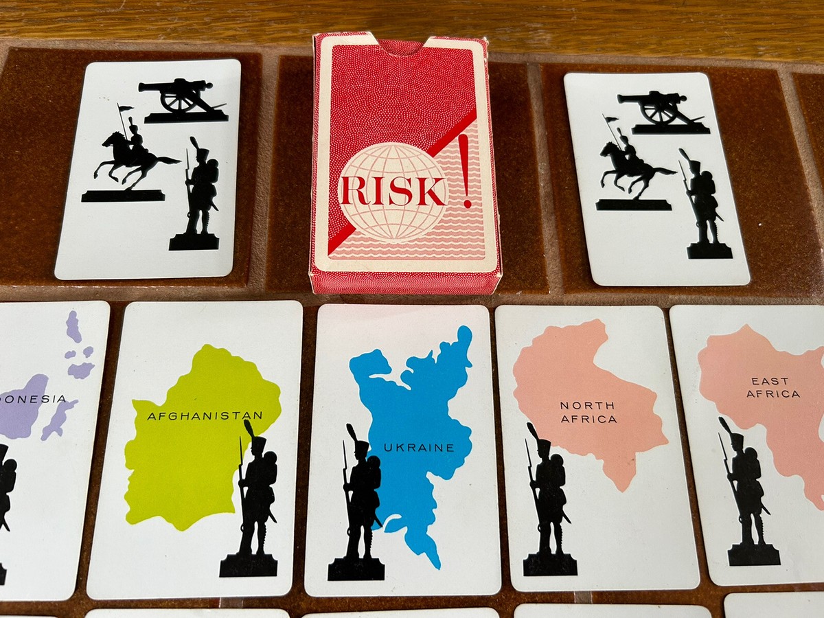 Vtg 1959 Risk Board Game Replacement Deck Cards 42 Territory + 2