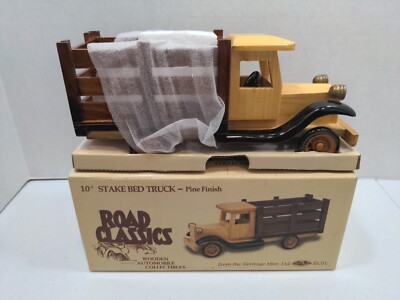 10'' Stake Bed Truck Road Classics Wooden Automobile Collectibles RC01 BS