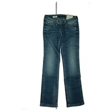 Pepe Jeans Banji Wmn pantaloni elasticizzati straight leg vita bassa W25 L32 used blu NUOVO