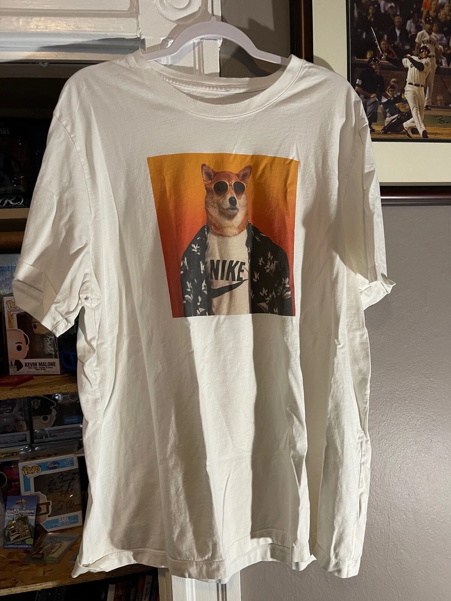 RARE Nike Sportswear Doge Dogecoin Shiba Inu T Shirt White XXL 2XL