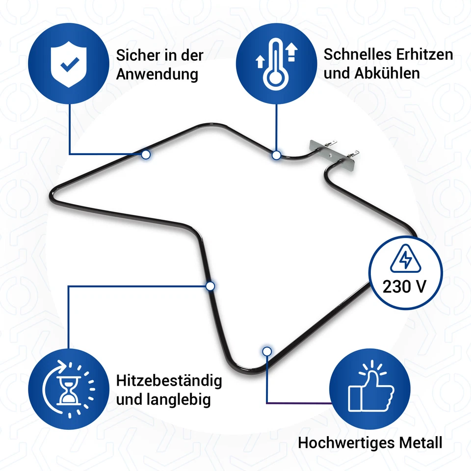 Heizelement Unterhitze passend wie Whirlpool Ignis 480121100591 Backofen Herd - Bild 4 von 4