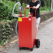   Fuel Caddy 40 Gallon Portable Fuel Tank With Wheels Manual Fueling Nozzle 360 