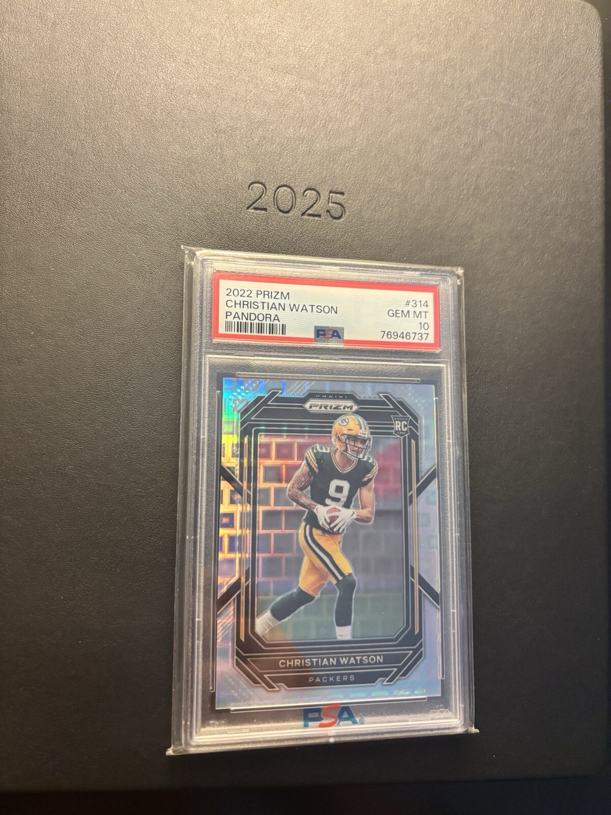 2022 Panini Prizm - Rookies Pandora Prizm #314 Christian Watson /400 (RC) Psa 10