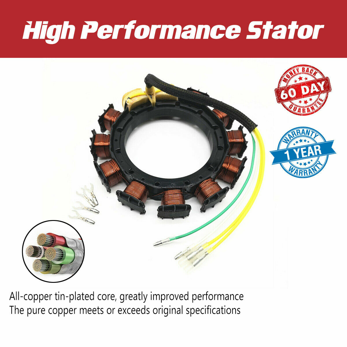 Jetunit Mercury outboard Stator 1995-2006 (30 & 40HP – 2 Cyl.) 174