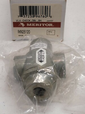 MERITOR CHECK VALVE, 2-WAY, 1/4IN RKN25120  Double Check Valve Assembly 