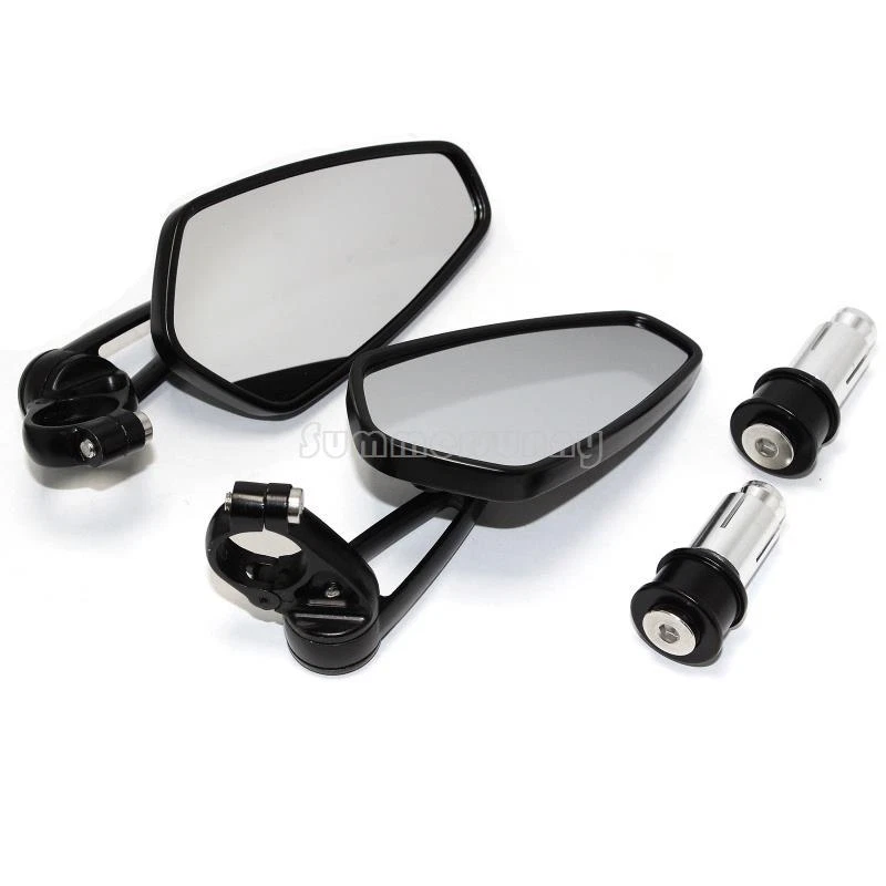 ESPEJOS RETROVISORES NEGROS MANILLAR MOTO YAMAHA FZR600 YZF 600 R1 R6 R6S Foto 4 de 4