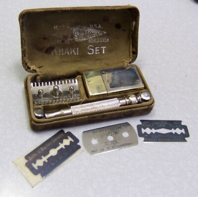 Gillette Serial #E604487 1918 US Army WWI Military Khaki DE Safety ...