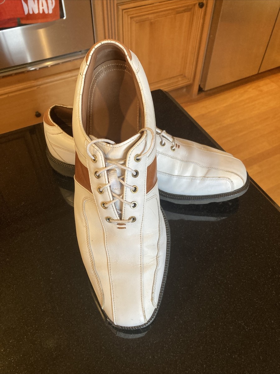 FOOTJOY FJ ICON ゴルフシューズ ホワイト/ブラウン Footjoy Icon Men's Size 12 M White & Brown Golf Shoes FJ | eBay