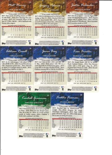 2017 Topps Galerie 8 Top Zustand Karten - Bild 2 von 2