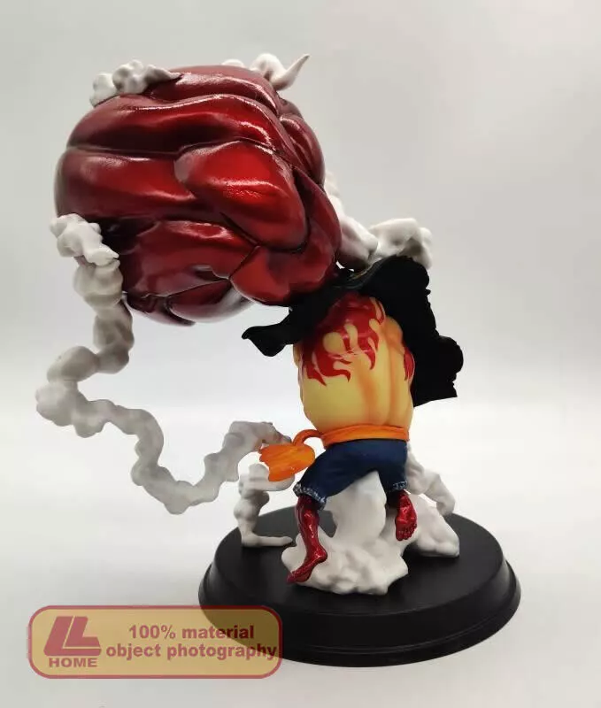 New Monkey D Luffy Punching red fist One Piece Anime Gear 4 Figure Toy  Statue 