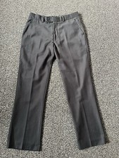 Men’s Burton Black Smart Trousers With Front Leg Crease Size 32 Waist 30 Leg