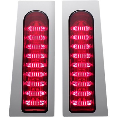 Custom Dynamics PB-FILL-R-C Chrome Filler LED Panels for Harley FLHT/FLHR 14-20