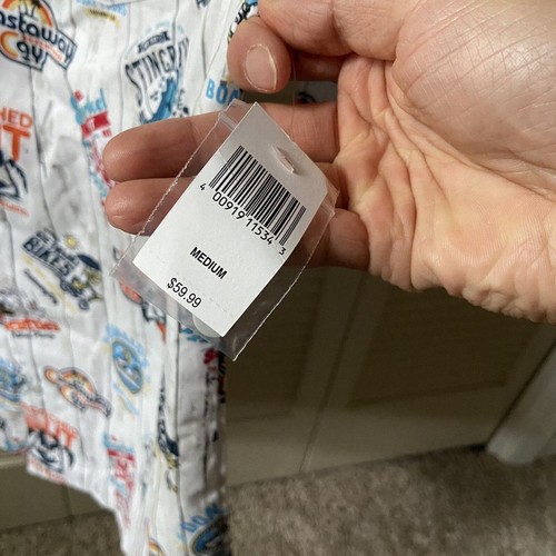 Disney Cruise Line Hawaiian Shirt Castaway Cay Graphic SS Button Up Shirt Size M - Imagen 7 de 12