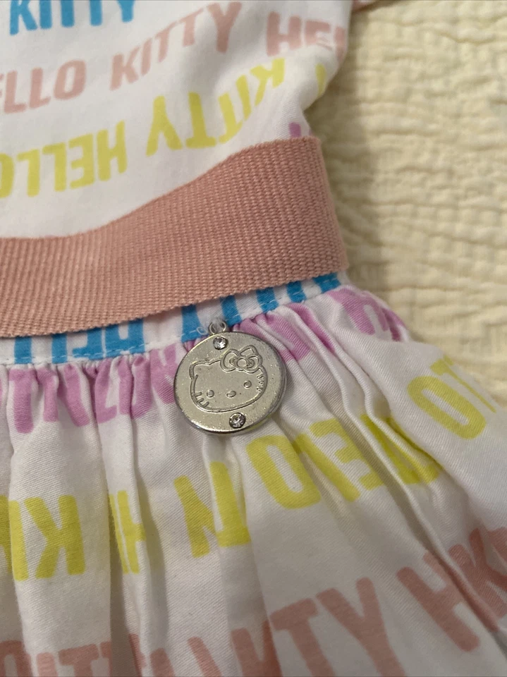 Vestido Hello Kitty Sanrio Bebé/Niño Pequeño Multicolor Forrado Cinturón Talla 1-2Y Foto 4 de 4