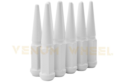 2015-2019 Ford F-150 Raptor Expedition (24) 14x1.5 White Spike Lug Nut Kit + Key - Picture 3 of 3