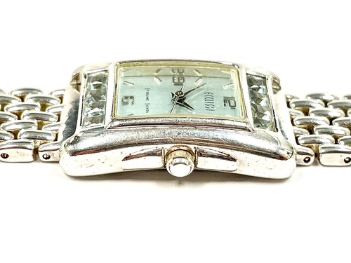 LADIES ECCLISSI STERLING SILVER WATCH 32130 BLUE GEMSTONE PANTHER LINK WORKS - Picture 7 of 8