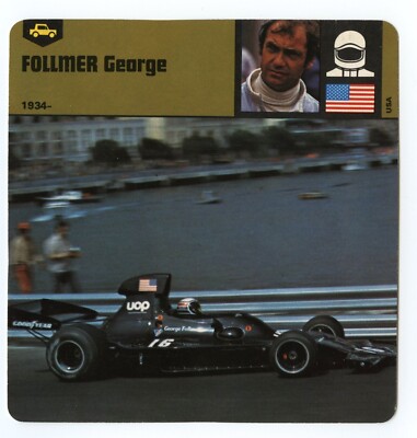 George Follmer - Racing Driver Edito Service SA Auto Rally Card