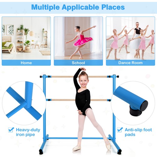47" Portable Freestanding Ballet Barre for Home School Dancing Room - Picture 8 of 30