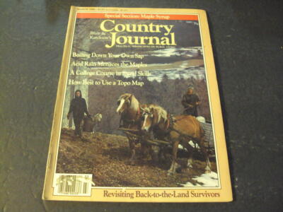 Country Journal Mar 1986 Maple Syrup Section, How to Use Topo Map ID:80766