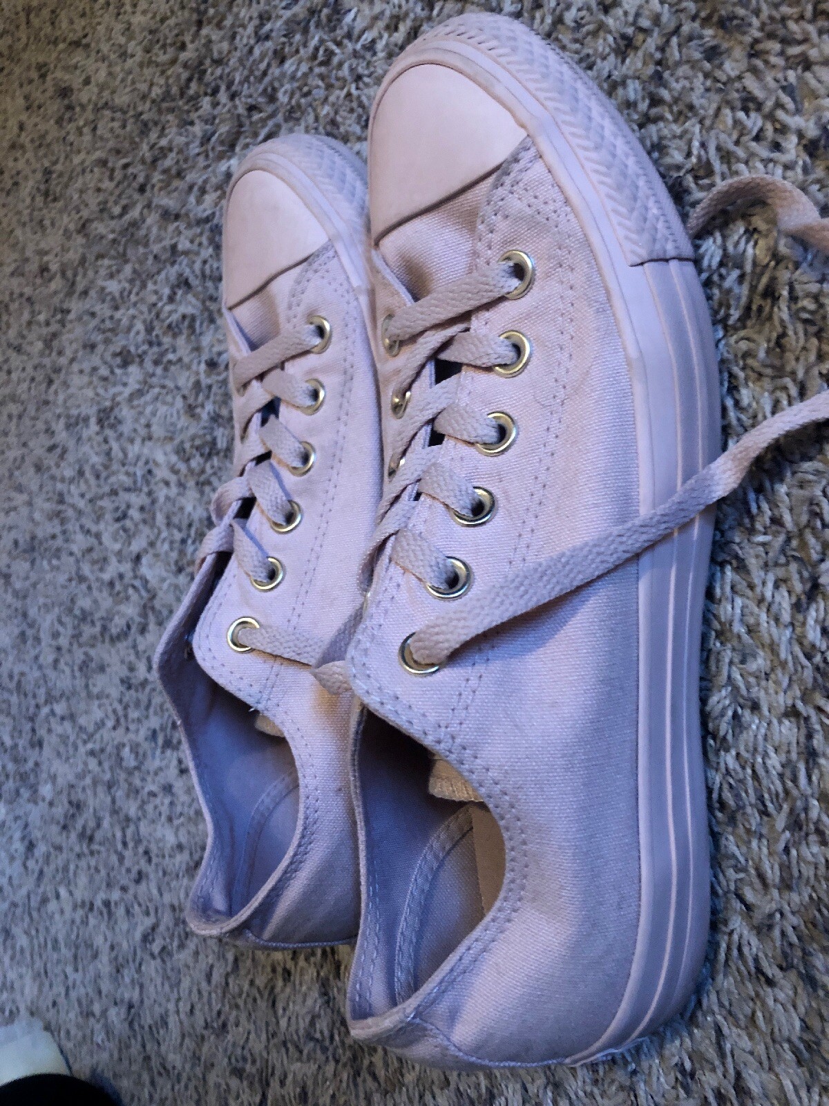 converse low leather rose gold