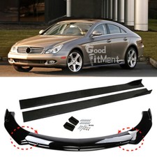 Für Mercedes-Benz CLS Glänz Frontspoiler Spoilerschwert Lippe + Seitenschweller