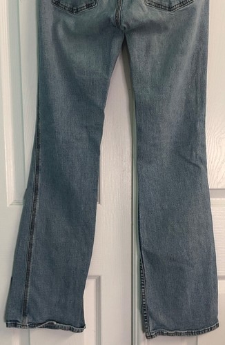 Vtg 90s/Y2K Miss Vigoss Distressed Embroidered Pocket Bootcut Jeans Jrs 5-6 - Picture 7 of 11