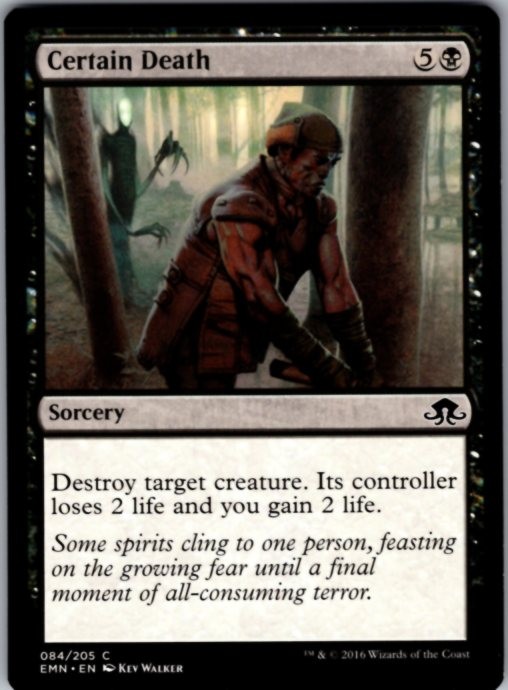 Certain Death 84 Common Eldritch Moon Magic: The Gathering Lightly Played