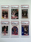 Michael Jordan PSA Graded Basketball Card Lot (6 Total Cards) Bulls Lot C