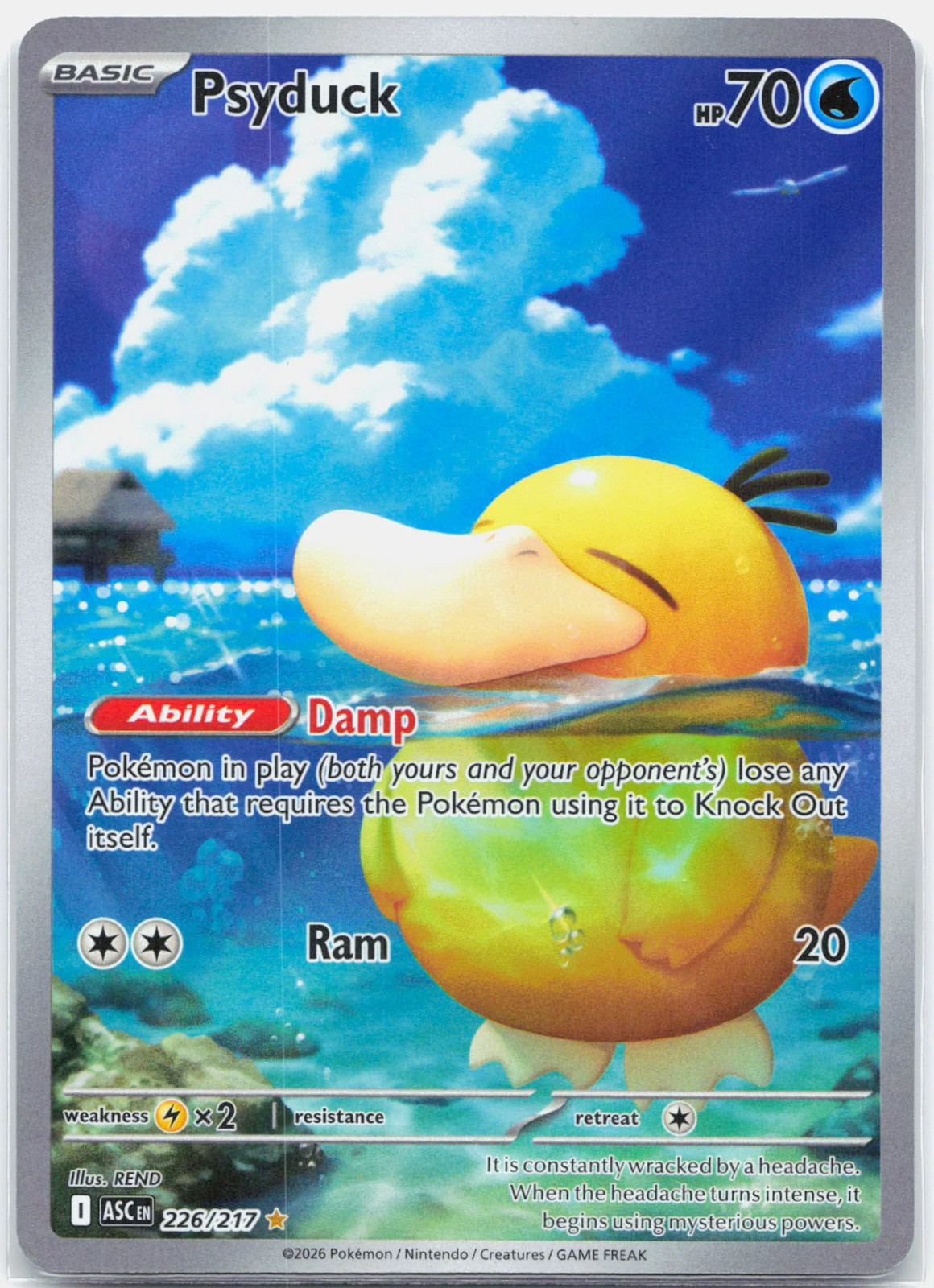 Psyduck - 226/217 Ascended Heroes Illustration Rare Pokemon - NM/MINT