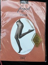 Fogal Women's polka dot pois Pantyhose Size Small light tan tights Satin Sheer