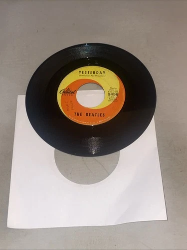 Yesterday / Act Naturally 7" 45 by The Beatles vinyl 1965 VG 5498 Capitol