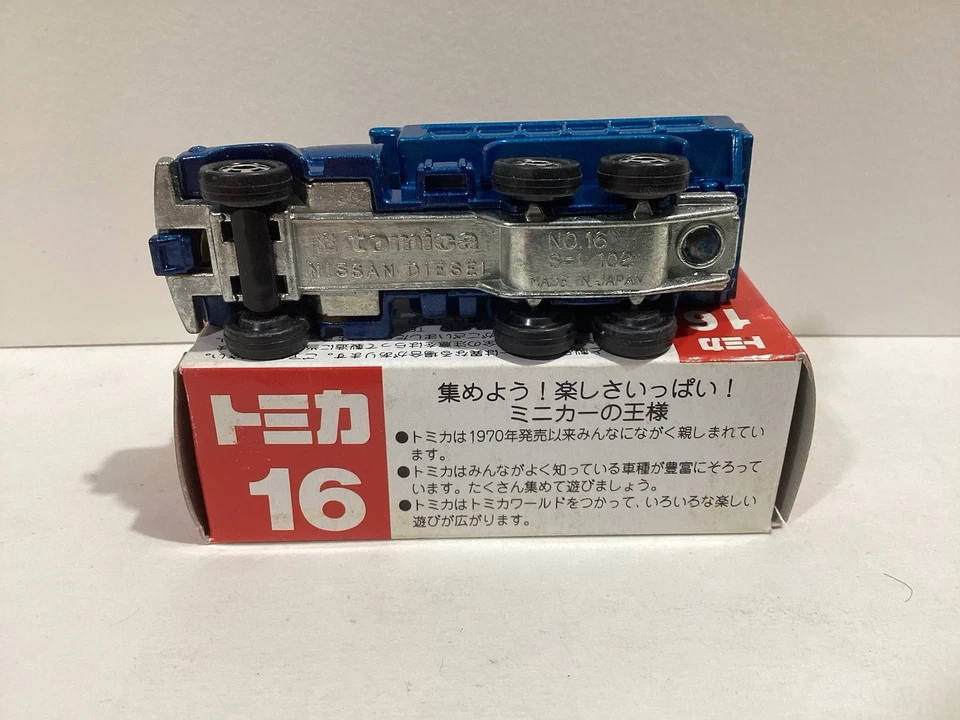 TOMICA 16 Nissan Diesel Dump Truck 1:102 Japan BLUE HTF - Image 3 of 3