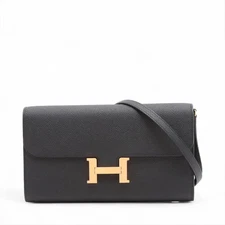Hermès Constance Long Togo Veau Epsom Black Gold Metal Fittings W: 2024