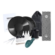 VEVOR Gold Panning Kit With Sluice Box 12" Aluminum Gold Mining Equipment 16 PCS
