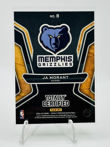 2024-25 Panini Totally Certified Ja Morant Gold Team #8 - Picture 2 of 2