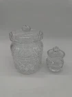 Waterford Vintage Cut Glass Lidded Candy Jar & Trinket Jar Set