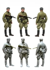 1/35 Resin Figure Model Kit WWII Soviet Soldier At Rest Unassambled Unpainted
