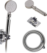 Anti-limescale shower head with 1.5M hose and adhesive holder without drilling - kit 