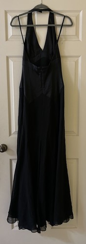 BCBG MaxAzria BCBG Paris Black Silk Halter Gown Sz 6 NWT Prom Wedding Gala Sexy - Picture 16 of 20