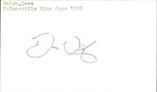 Dave Walsh Signed 3x5 Index Card Cut Dodgers Autograph Den