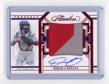 2024 Panini Flawless Diego Cartaya Prospect Patch Autographs Ruby #PPA-DC 15/20
