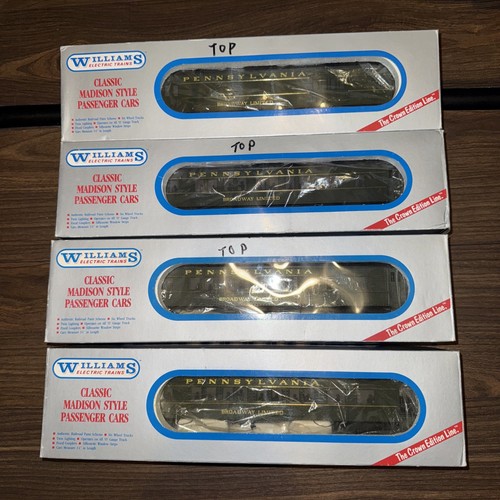 Williams Pennsylvania PRR Madison Passenger Cars- 4 Pack "Broadway Limited"