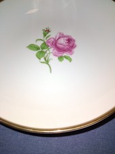 Fürstenberg Rote Rose Gebäckteller Durchmesser 15cm 4cm hoch