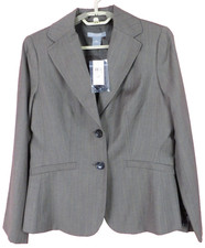 NWT ANN TAYLOR Women's 10 Wool Blazer Jacket Long Sleeve Multicolor 8P 218