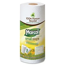 Marcal Small Steps Recycled Roll Paper Towels - 2 Ply - 60 Sheets/roll - 15 /