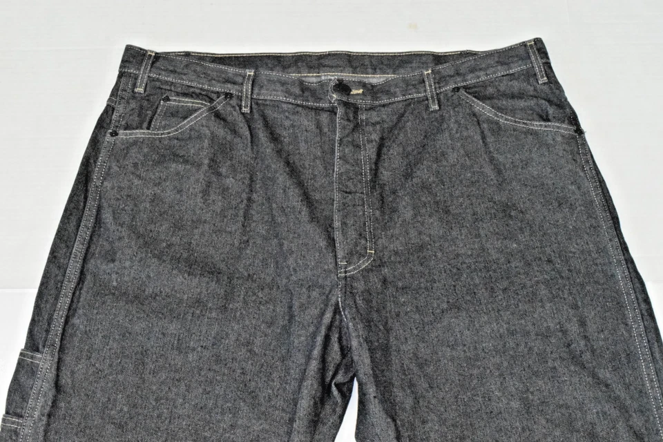 Vintage Carpenter Jeans Dickies Size 44 x 30 90s Charcoal Gray Relaxed Fit - Image 3 of 4