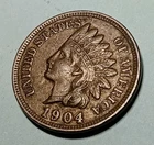 ■ 1904 INDIAN PENNY ONE CENT ☐ VF/XF