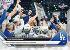 2025 Topps Now 927 Clayton Kershaw Los Angeles Dodgers World Series Ends Career