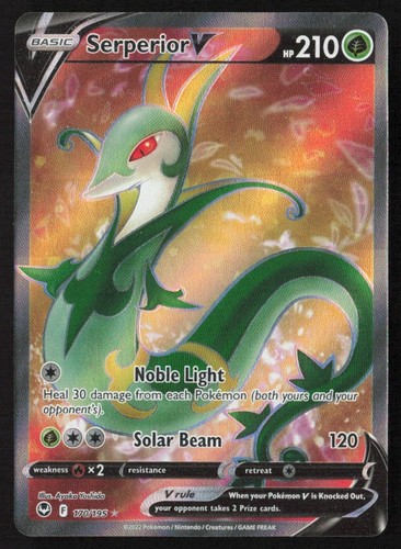 2022 Pokemon Sword & Shield Full Art Serperior V #170 BB2